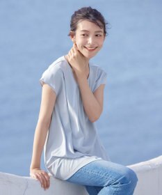 Tiaclasse 【洗える】フレアフレンチチュニックブラウス