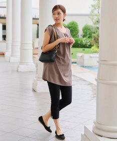 Tiaclasse 【洗える】フレアフレンチチュニックブラウス