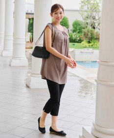 Tiaclasse 【洗える】フレアフレンチチュニックブラウス