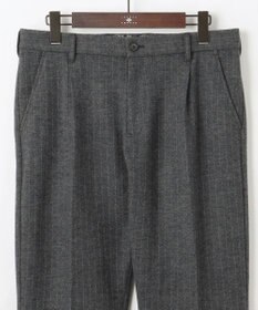 JOSEPH ABBOUD 【キングサイズ・軽量/ストレッチ/尾州産ジャージー素材】ウールミルドジャージータック パンツ