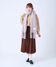 MOONBAT 【美人百花2月号/CanCam/andGIRL掲載】洗える ボリュームマフラー ソフトプレーン 幅40cm