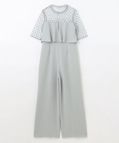 GRACE CONTINENTAL ドットチュールサロペット