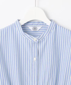 J.PRESS LADIES S 【洗える・接触冷感・UVケア】エステネージュストライプ シャーリング  ブラウス