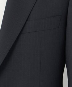 GOTAIRIKU 【オールシーズン対応】WOOL×POLYESTER ライトウェイト スーツ（ブラックストライプ）