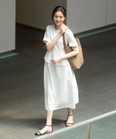 Green Parks 表面感ペプラムレイヤードワンピース