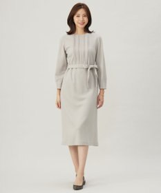 J.PRESS LADIES L 【セットアップ対応】ウールスムース タックディテール ワンピース