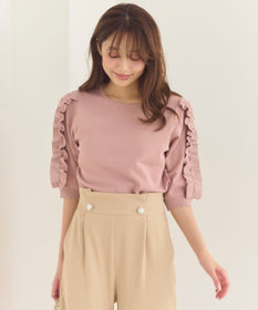 Feroux 【洗える】フリルスリーブニット