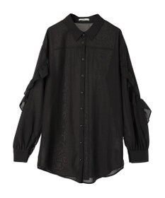 earth music&ecology フリルスリーブシャツ