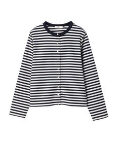 earth music&ecology パールスナップボタンカーディガン