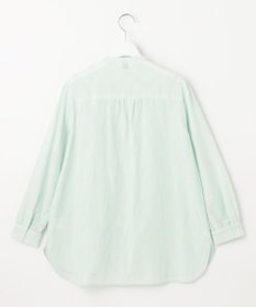 J.PRESS LADIES 【洗える】 コットンアセVis ストライプ バンドカラー ブラウス