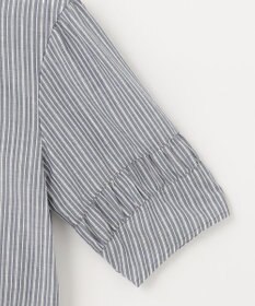 J.PRESS LADIES 【洗える】BEZ空羽ストライプ クルーネック ブラウス