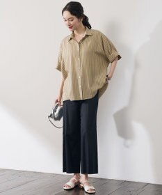 自由区 【接触冷感・UVケア・抗菌防臭・洗える】リヨセルポプリン ブラウス