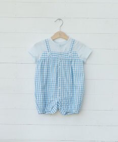 組曲 KIDS 【70㎝】ギンガム ロンパース