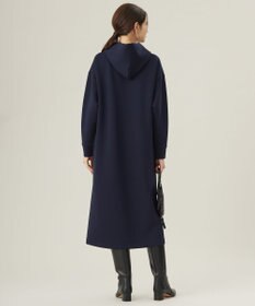 自由区 L 【WEB限定・洗える】マットストレッチダンボールフーディー ワンピース