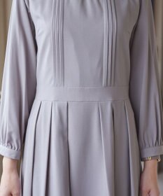 Tiaclasse 【洗える】ハイネックピンタックワンピース