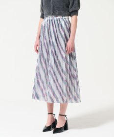 GRACE CONTINENTAL ラメラインプリーツスカート