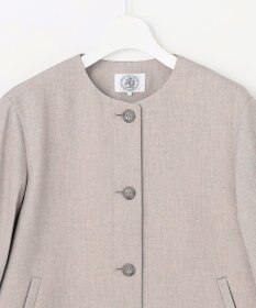 J.PRESS LADIES 【オンオフ使える】MULTI DRY クロス ノーカラー ジャケット