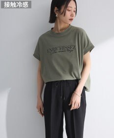 Green Parks フレンチスリーブ刺繍シンプルロゴプルオーバー