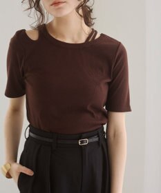 WEGO 【ANGIE VINTAGE】アシンメトリーカットアウトトップス