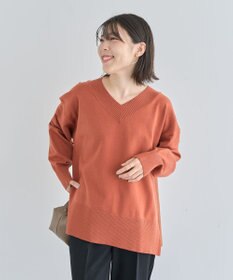 Green Parks 異素材切替ニットチュニック