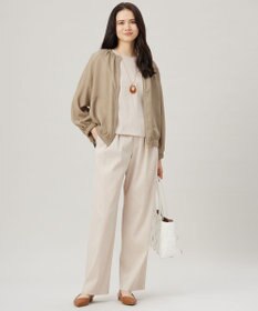 自由区 S 【セットアップ対応・洗える】LIPストレッチワイドストレート パンツ