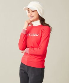 23区GOLF 【WOMEN】ロゴニット 着回しOK 動きやすさ◎ 厚すぎないからロングシーズン着用できる