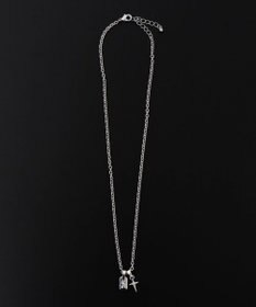 WEGO Mラインストーンダブルモチーフネックレス