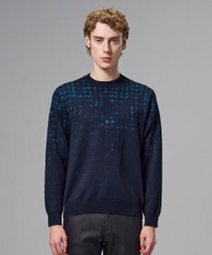 JOSEPH HOMME ドローイングブレイドジャガード　クルーネック長袖ニット