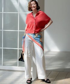 23区 【先行予約】ピュアリネン ハーフスリーブ ポロニット