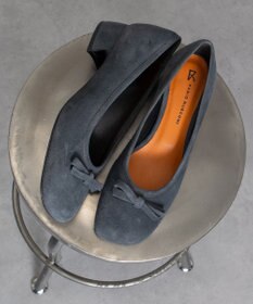 INTER-CHAUSSURES 【FABIO RUSCONI】オブリークトウリボンパンプス