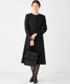 組曲 NOIR 【洗える】ウォッシャブルストレッチバーズアイ　ジャケット＋ワンピース