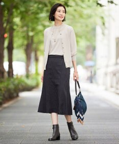 J.PRESS LADIES L 【洗える】レーヨンエリートストレッチ ギャザースリーブ ニット