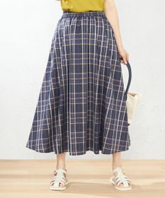 ANY 【ウエストゴム】イージーケアチェック スカート