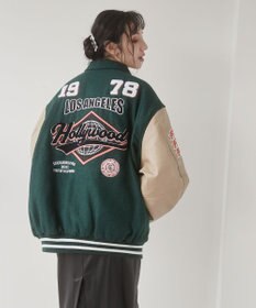 WEGO 【ユニセックス着用ITEM/SMLサイズ展開】メルトンワッペンスタジャン