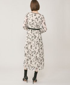 GRACE CONTINENTAL コスメフロッキープリントワンピース