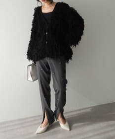 Green Parks フリンジニットカーディガン