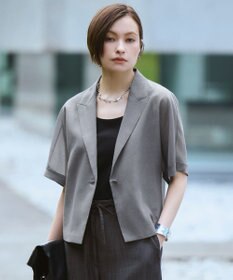 ICB T/Cシアーガスボイル ハーフスリーブジャケット ブラック系