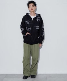 WEGO 【ユニセックス着用ITEM】ジャガードロゴジップパーカー