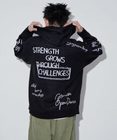 WEGO 【ユニセックス着用ITEM】ジャガードロゴジップパーカー