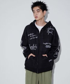 WEGO 【ユニセックス着用ITEM】ジャガードロゴジップパーカー