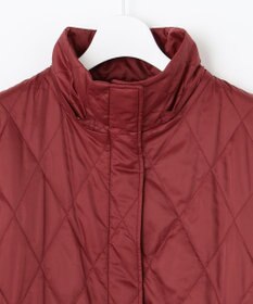 自由区 L 【洗える】ブライトキルト フード付きコート