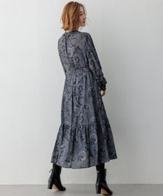 洗える】Rattiペイズリープリント ティアード ワンピース / 23区