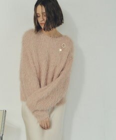 YECCA VECCA パールビジューサークルブローチ