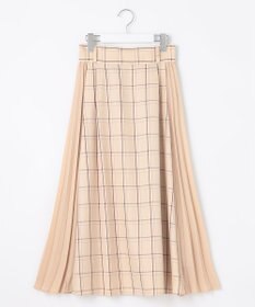 Feroux 【洗える】プリーツコンビチェック スカート