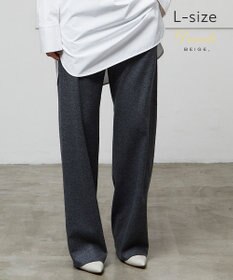 BEIGE， 【L-size】CORBY / ウエストゴムワイドパンツ