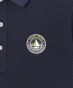 23区GOLF 【MEN】【ストレッチ性】ポリエステルサッカー 半袖ポロシャツ 涼感素材で肌離れGOOD