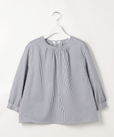 J.PRESS LADIES ストライプジャカード ラウンドネック カットソー