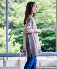 Tiaclasse 【新色追加・洗える】配色ニットチュニック