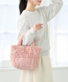 ROOTOTE 3637【ふわふわ】SC.スクエア.ファー.ロゴ-A