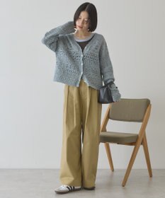 AMERICAN HOLIC 【前後2WAY】レース透かし編みニットカーディガン